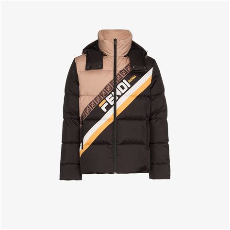 fendi mania down jacket|Fendi denim jacket women's.